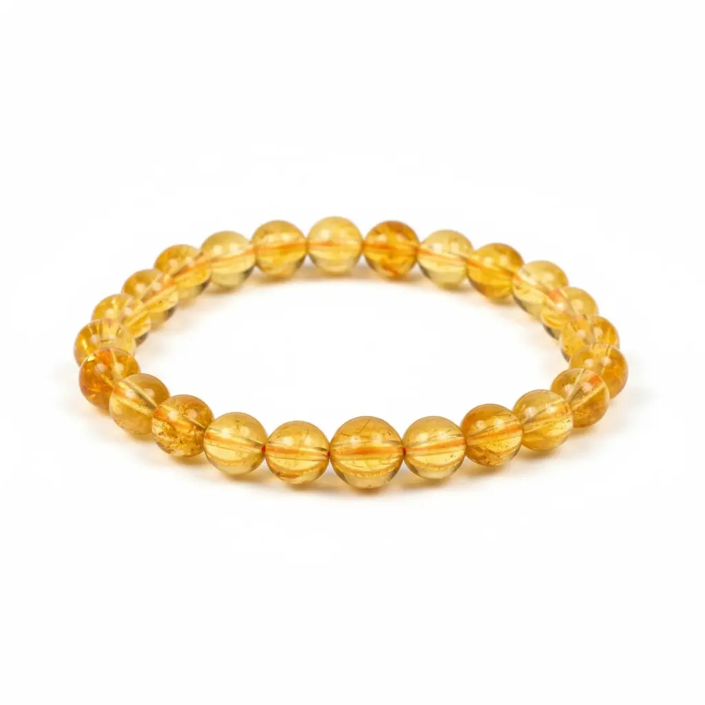 [Citrine Bracelet for Men (24 Beads)] Citrine Bracelet for Men (24 Beads)