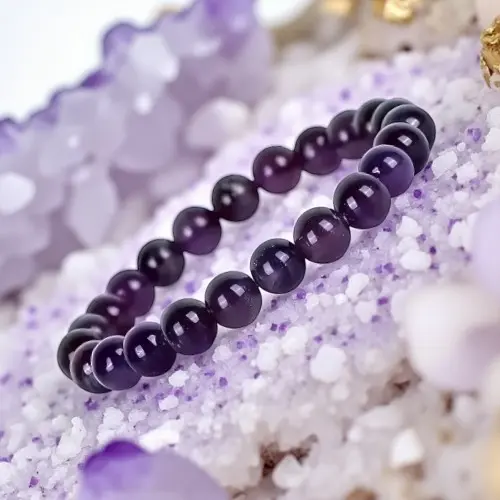 [Amethyst Bracelet for Women (21 Beads)] Amethyst Bracelet for Women (21 Beads)