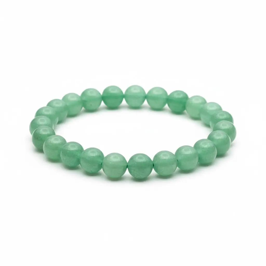 [Green Aventurine Men Bracelet (24 Beads)] Green Aventurine Men Bracelet (24 Beads)