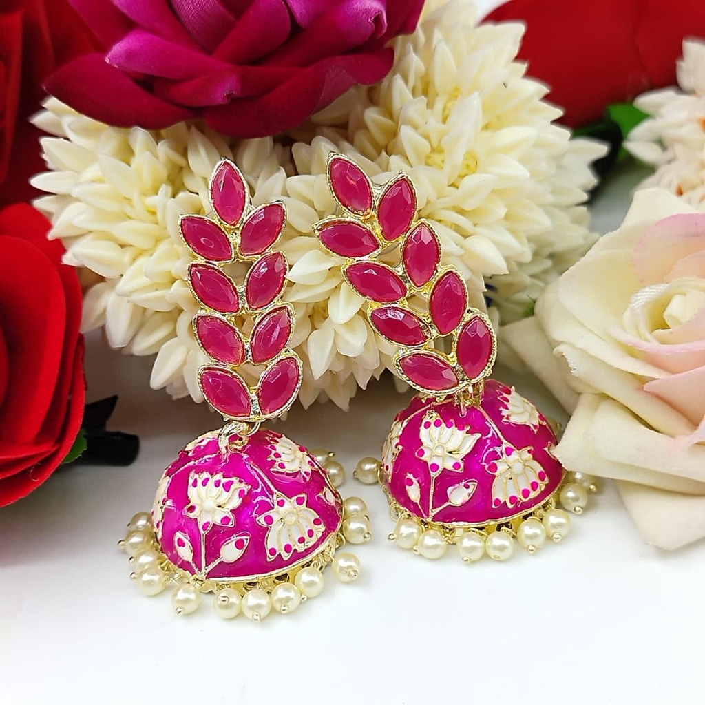 [ER21 RANI] Mesmerizing Haldi Meenakari Earring