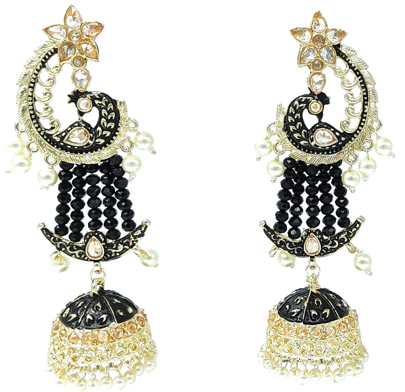[ER23 Black 1] Alluring Reception Black 1 Earrings Set